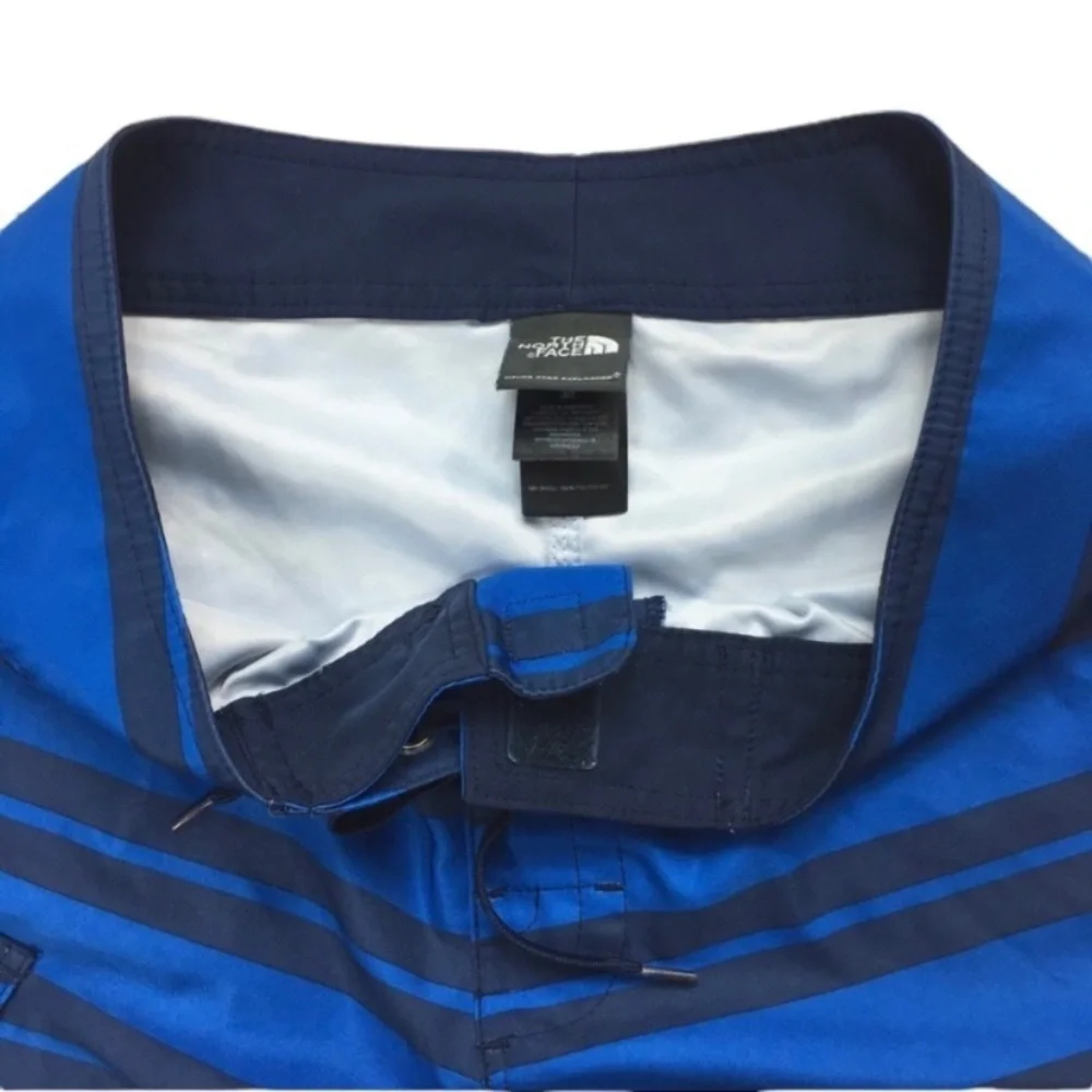 NORTH Face Melvich Stripe Swim Board Shorts UPF50 In Blue Size 30